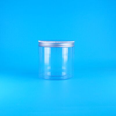 Barattolo in PET trasparente con coperchio facile da aprire per alimenti, caffè, caramelle, biscotti, tè alla rosa