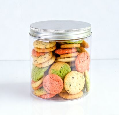 Cartoffe puree a bocca larga, yogurt, gelato, PET rotondo, vaso in alluminio