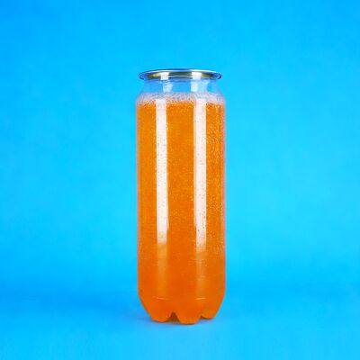 500 ml Easy Open Lid PET Plastic Can Leak Proof Food Grade Per Soda Arancione Bevande energetiche