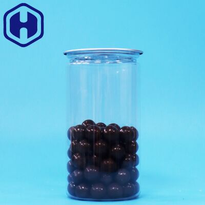 Barattolo di imballaggio a tenuta stagna e facile da aprire in plastica PET trasparente per alimenti secchi, bevande e bibite